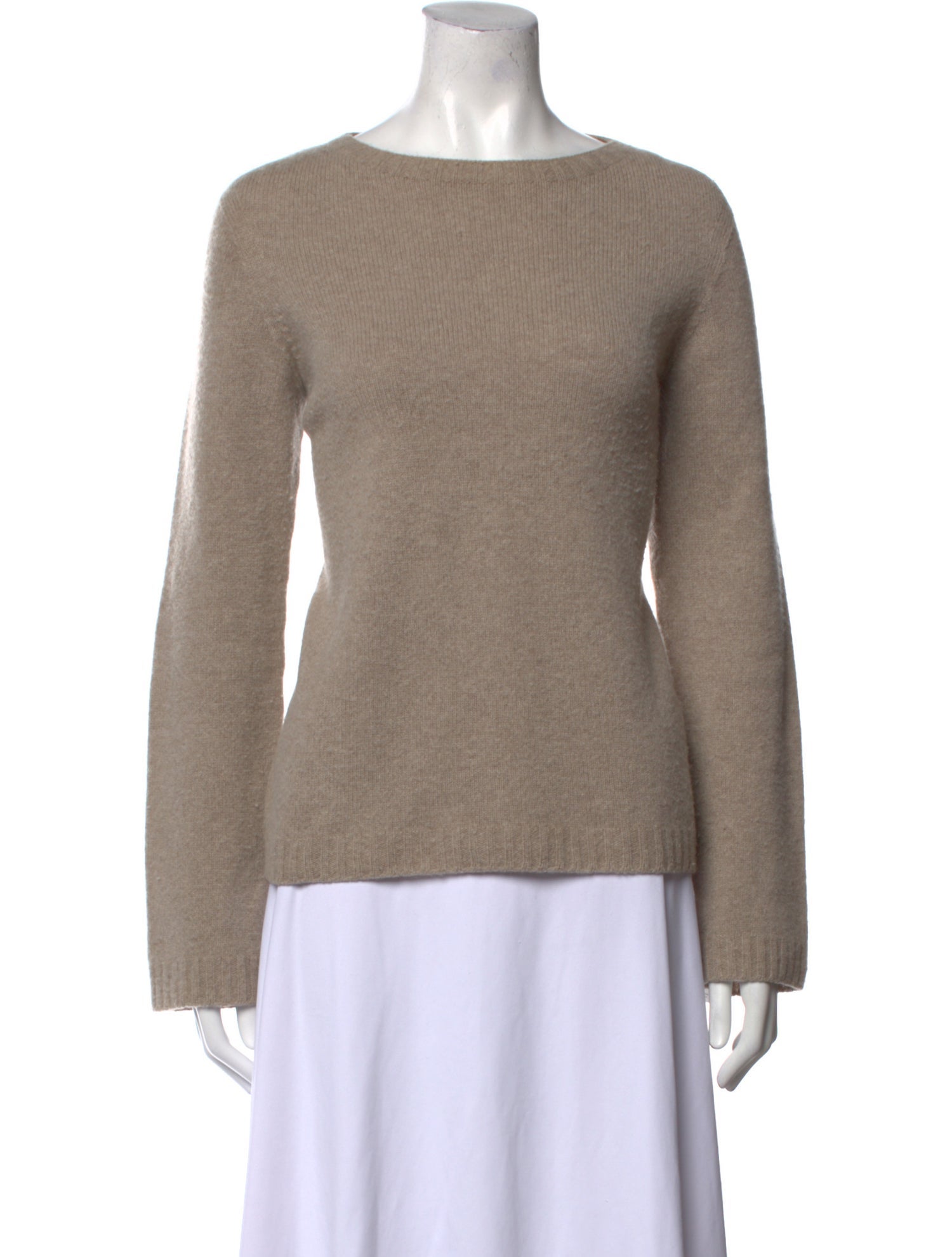The Row Merino Wool Bateau Neckline Sweater